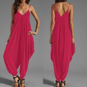 Loose Fitting Harem Jumpsuit Romper